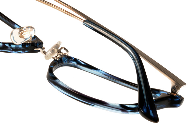 KATHARINE HAMNETT眼鏡 鏡腳雕刻鈦金屬系列/藍-銀#KH9139 C01