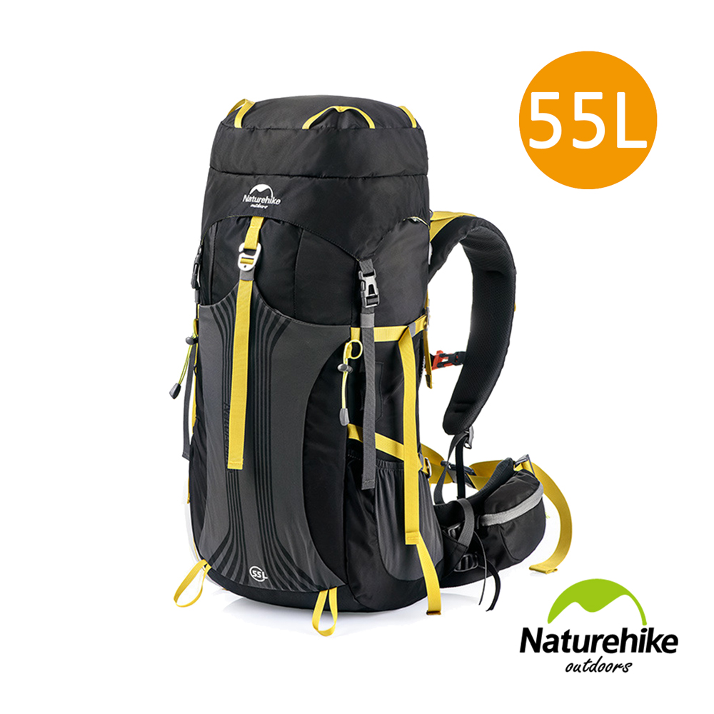 Naturehike 55+5L 云徑重裝登山後背包 自助旅行包 黑色 - 急速配