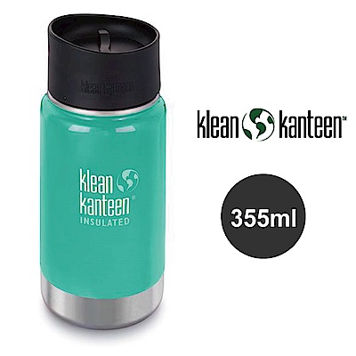 【美國Klean Kanteen】寬口不鏽鋼保溫瓶-355ml-海波綠