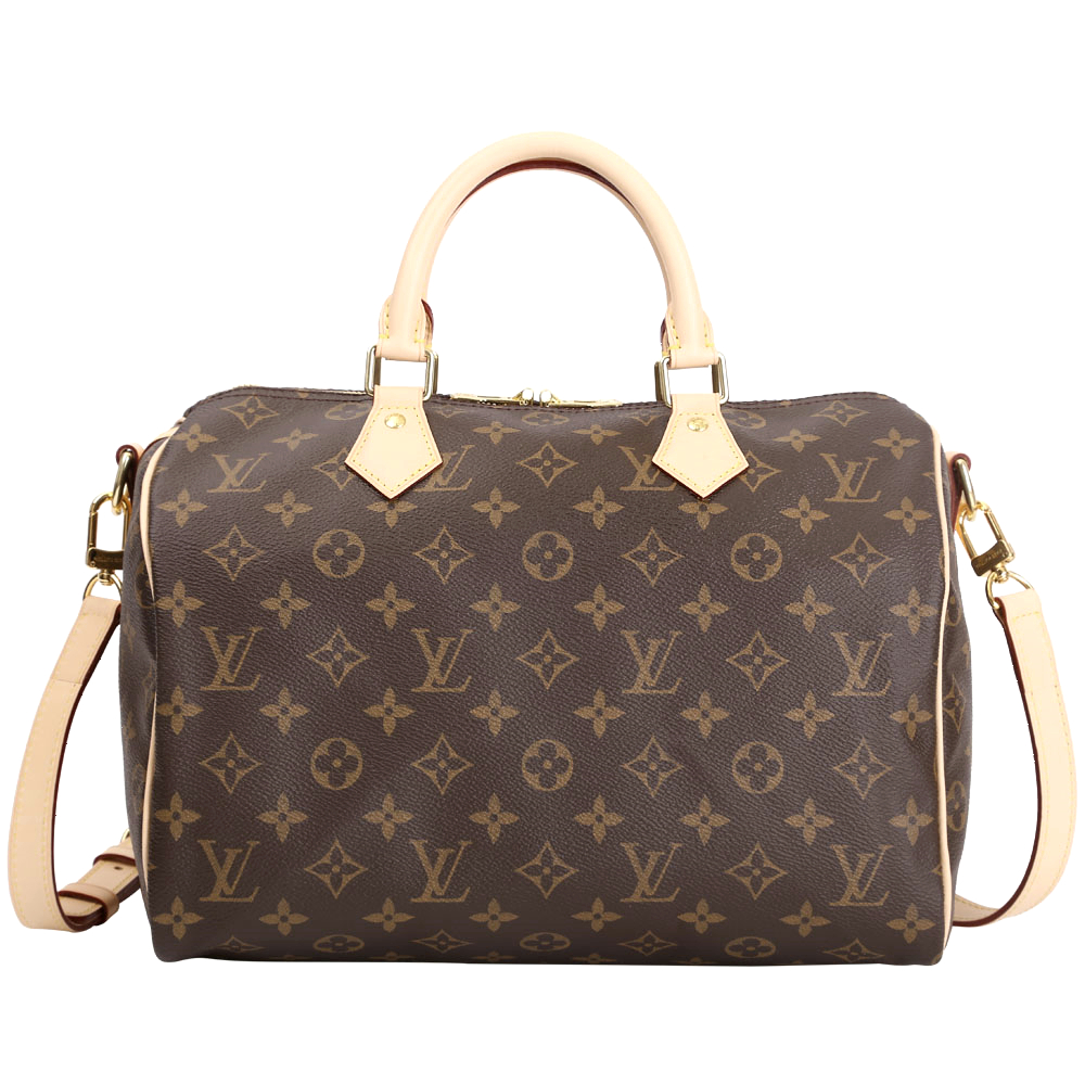 LV M41112 Speedy 30 經典Monogram兩用提包(咖啡色)