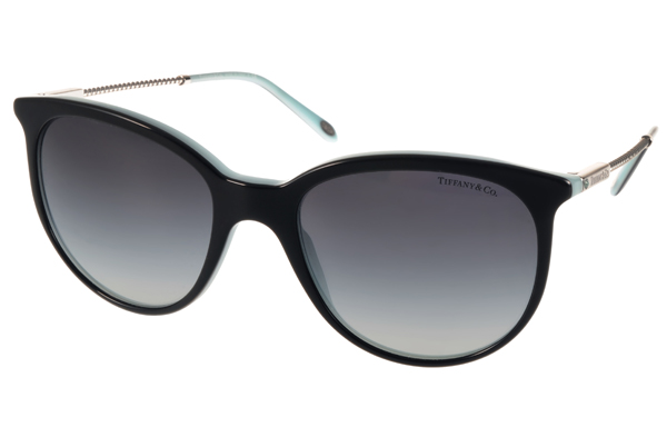 Tiffany&CO.太陽眼鏡 細緻美學/黑-銀#TF4087B 80553C