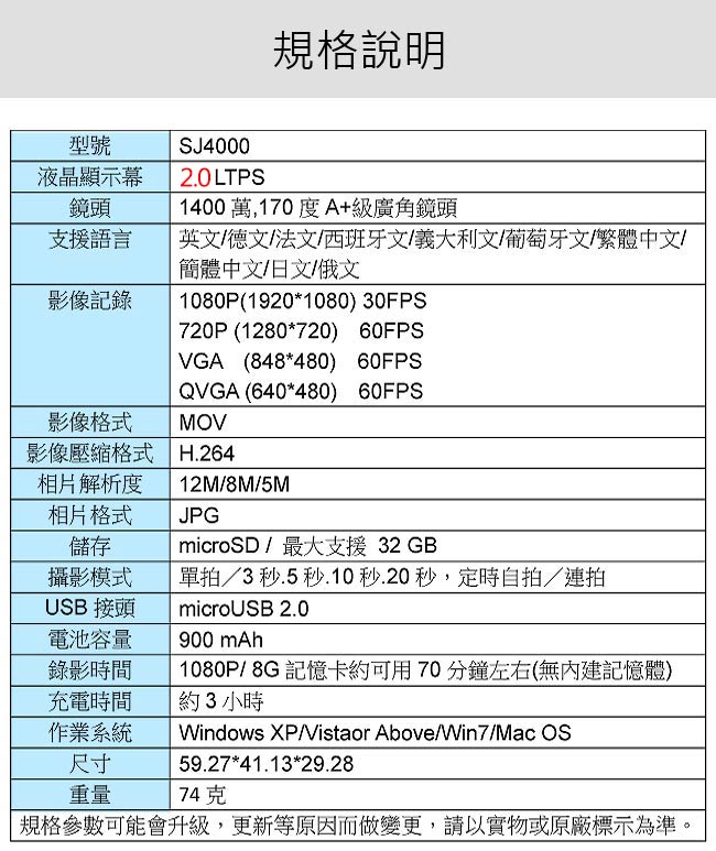 FLYone SJCAM SJ4000 防水型運動攝影機 汽機車兩用 行車記錄器-急速配