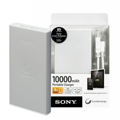 SONY 二次鋰離子行動電源10000mAh 銀 (CP-F10M)