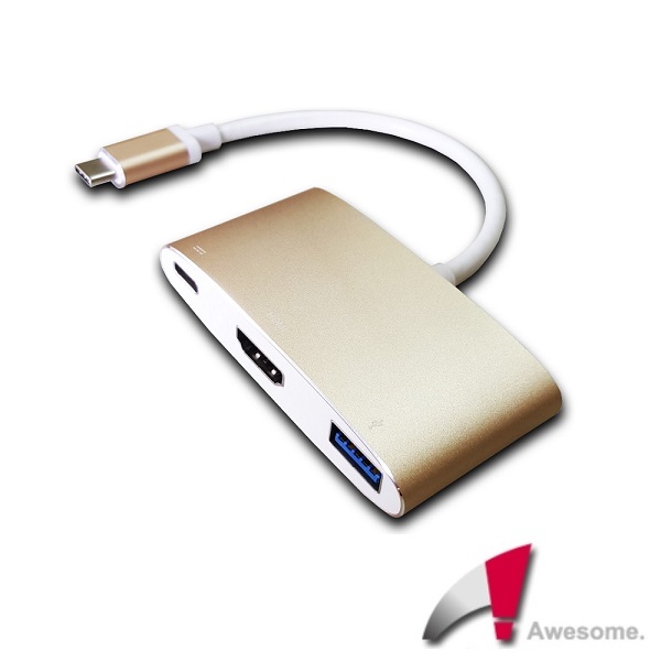 Awesome USB 3.1 TypeC to HDMI/TypeC/USB3.0轉接盒