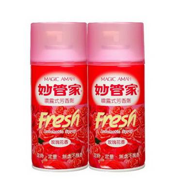 妙管家噴霧式芳香劑(玟瑰花香)300ml*2