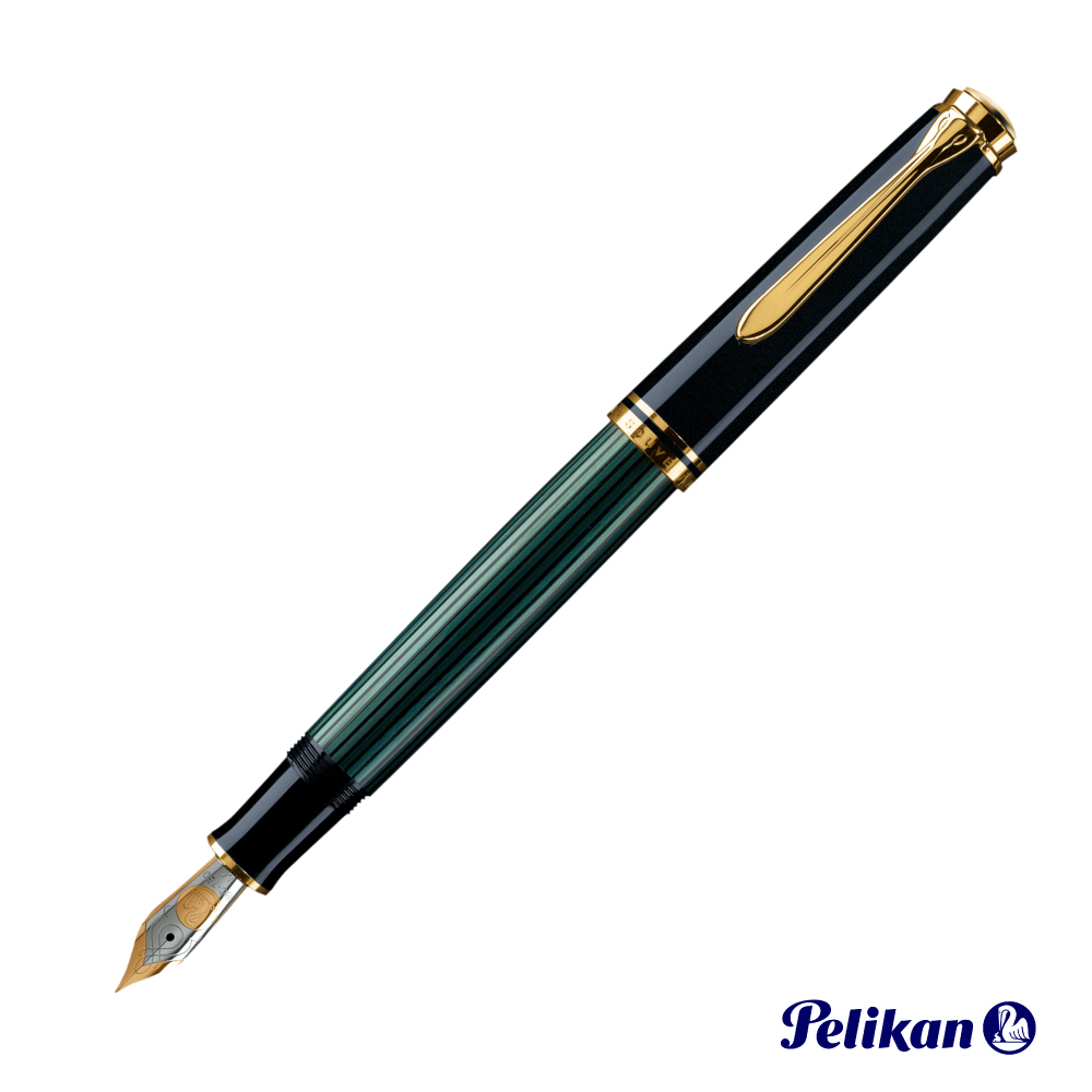 Pelikan 百利金 Souveran帝王 M800 綠桿金夾 鋼筆