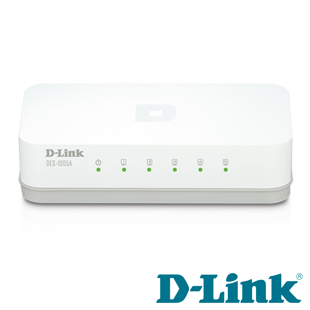 D-Link DES-1005A 5埠.10/100Mbps桌上型乙太網路交換器