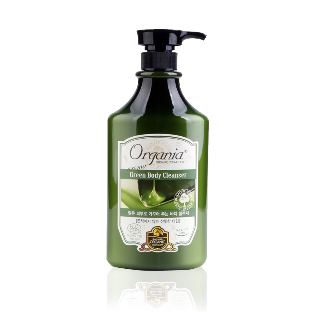 Organia歐格妮亞 有機草本綠茶沐浴乳750g-敏感肌膚適用