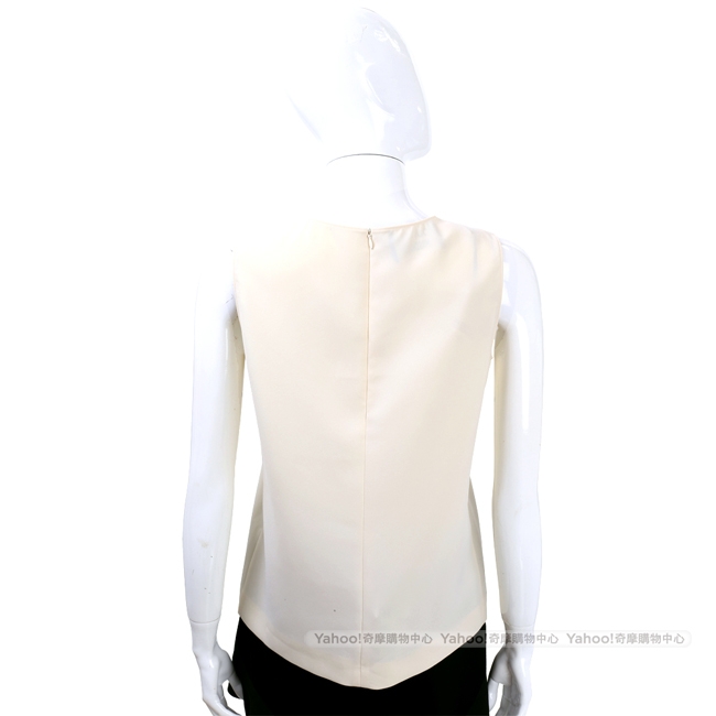 BOUTIQUE MOSCHINO 米白色蝴蝶結圖騰無袖上衣