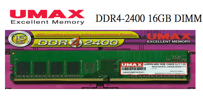UMAXDDR4 240016GB 1024x8 桌上型記憶體