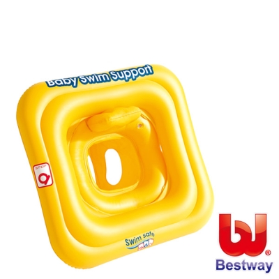 Bestway。27吋x27吋方形寶寶充氣座圈