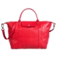 LONGCHAMP LE PLIAGE CUIR 羊皮短把手提/斜背包(中/紅色) product thumbnail 1