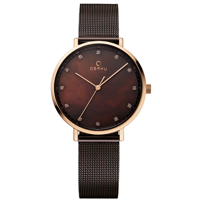 OBAKU 星光耀眼米蘭時尚腕錶-V186LXVNMN/36mm