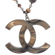 CHANEL 香奈兒經典大雙C LOGO瑪瑙項鍊 product thumbnail 1