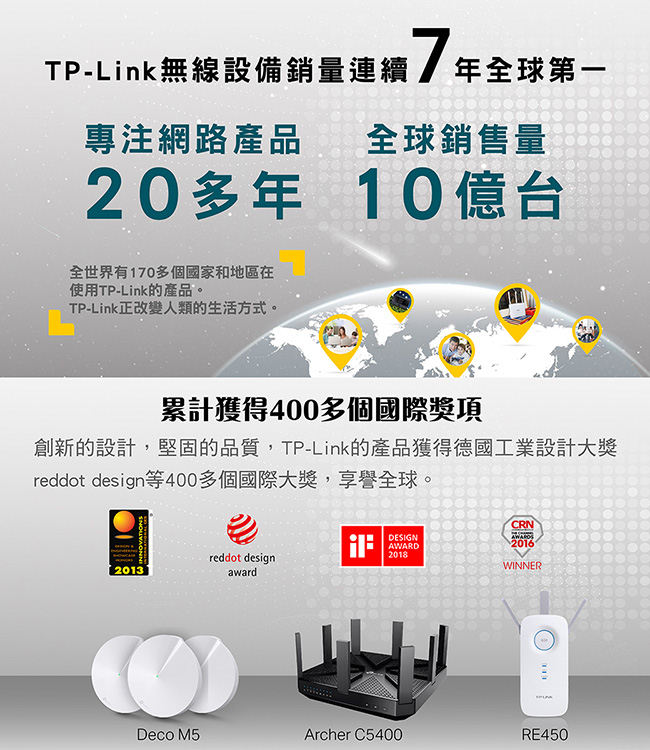 TP-Link Deco M5 Mesh wifi系統無線分享網狀路由器(3入包)