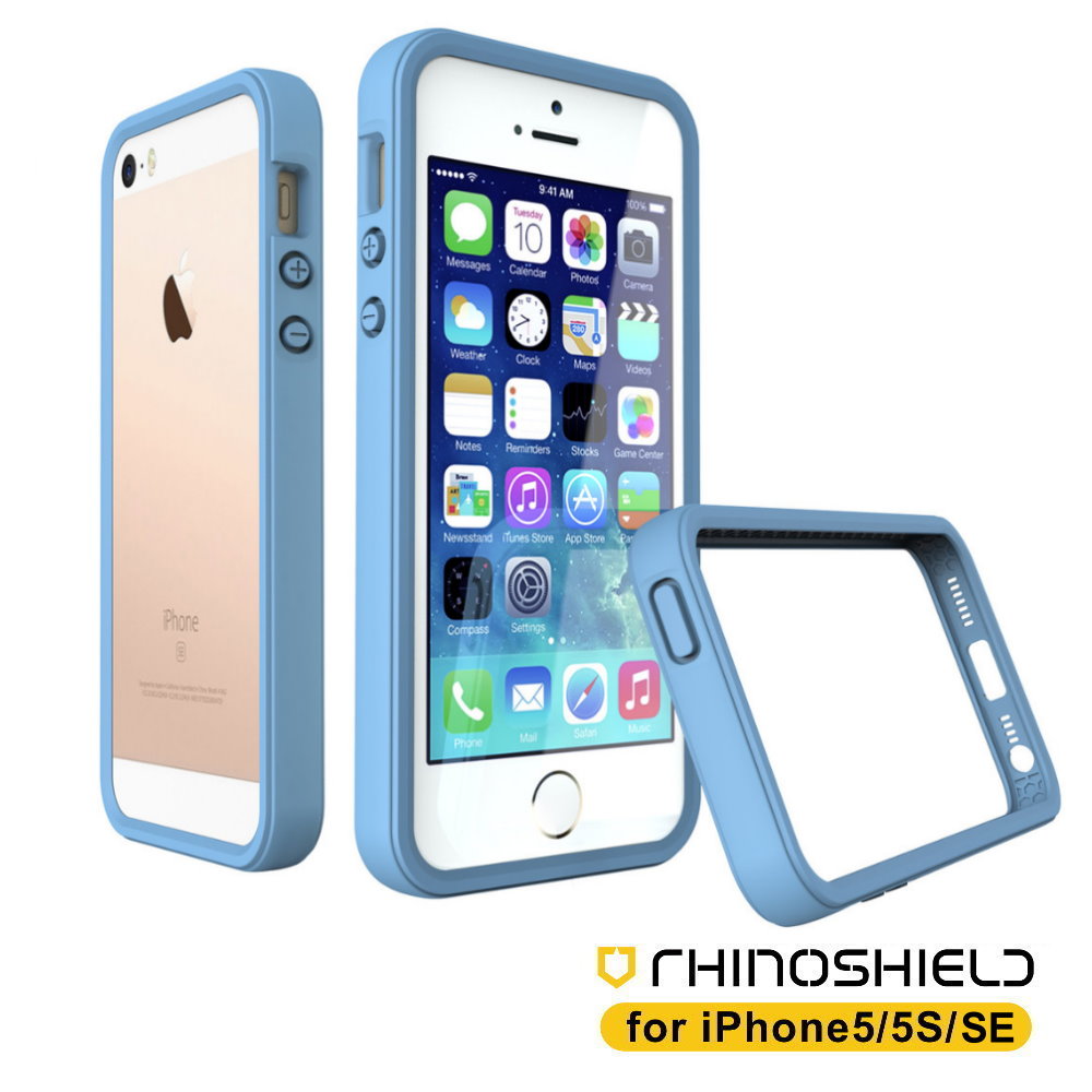 Rhino Shield 犀牛盾iphone5 5s Se 耐衝擊邊框手機殼 北卡藍 Apple