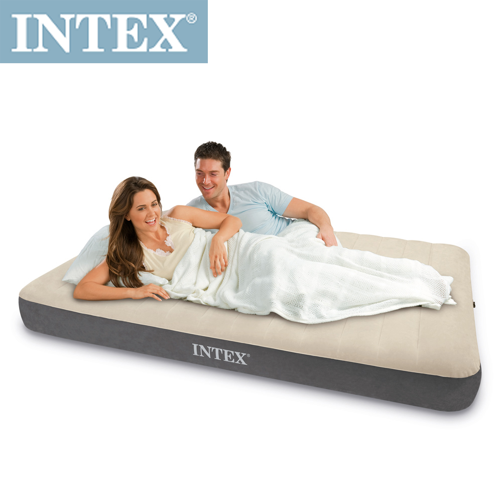 INTEX 新型氣柱-雙人植絨充氣床墊 (寬137cm)