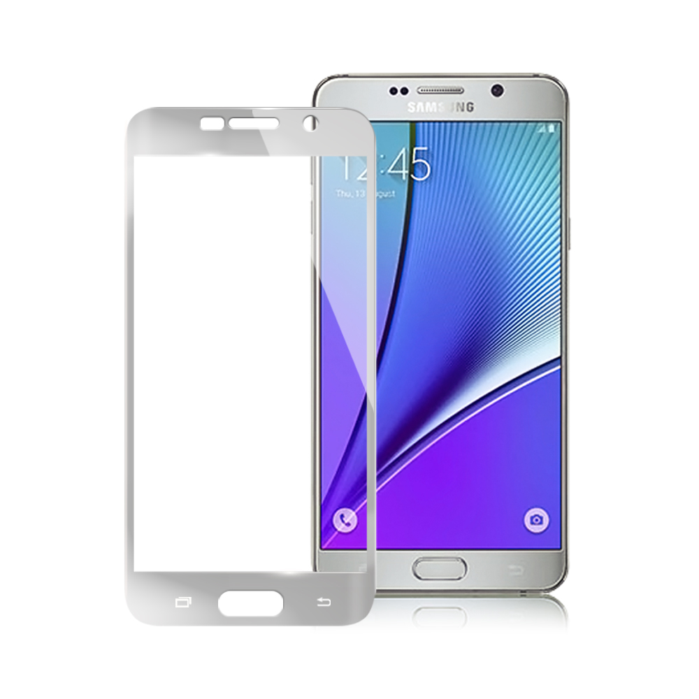 XM Samsung Galaxy Note 5 超透滿版 2.5D 鋼化玻璃貼-白