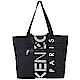 KENZO 品牌幾何LOGO尼龍兩用托特包(黑色) product thumbnail 1