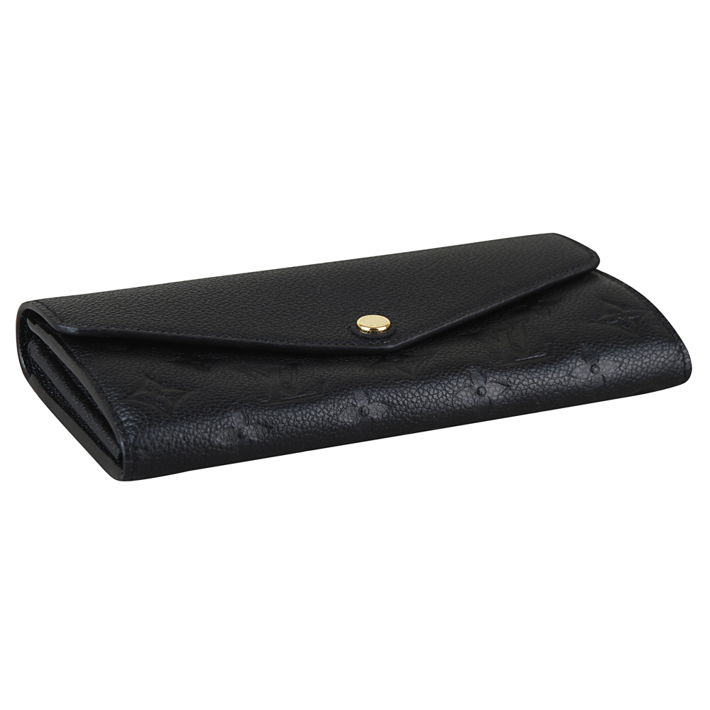 Louis Vuitton Black Monogram Empreinte Sarah Wallet M61182 For