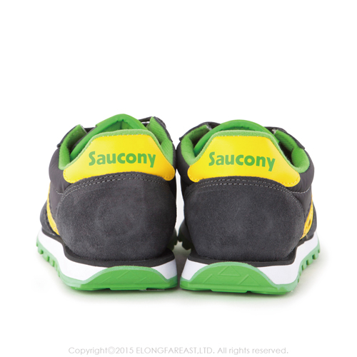 (女) 美國 SAUCONY 經典時尚休閒輕量慢跑球鞋-灰黃