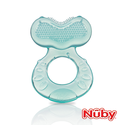 Nuby 小魚軟質固齒器 Comfort package 湖水綠 (3M+)