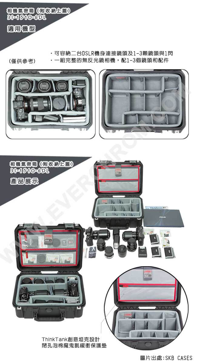 SKB Cases 相機氣密箱 3I-1510-6DL