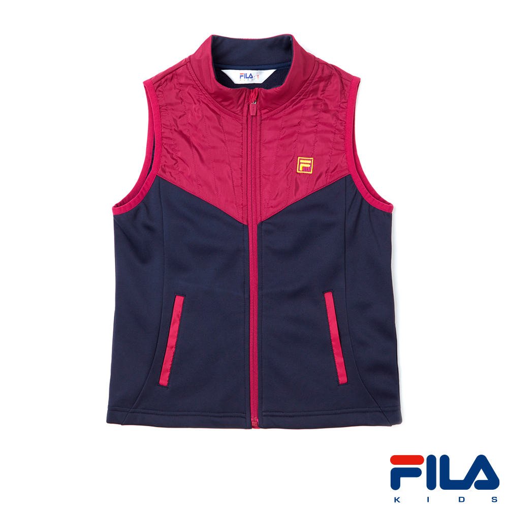 FILA KIDS女童搖粒背心-紅磚5VER-8114-BR