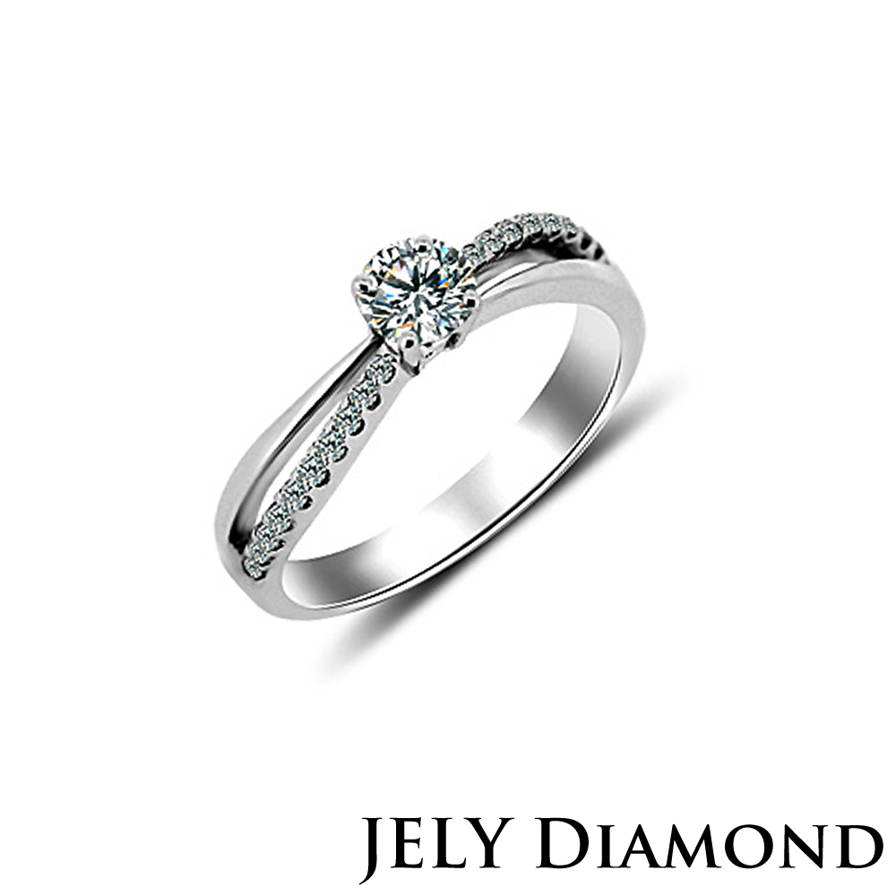 JELY DIAMOND 耀目0.30克拉H&A八心八箭完美車工鑽戒