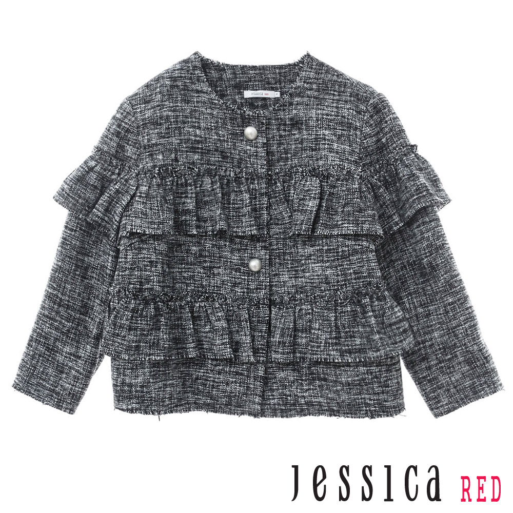 JESSICA RED-荷葉前釦子外套