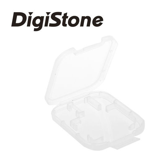 DigiStone 優質 Micro SD/SDHC 1片裝記憶卡收納盒/白透明色X10個