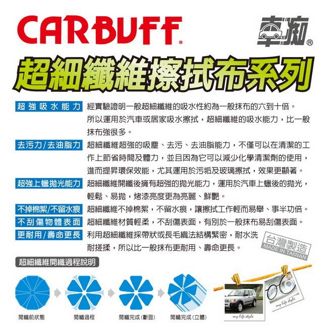 CARBUFF 車痴洗車清潔擦拭布(2入) 加大 50*150cm MH-8305