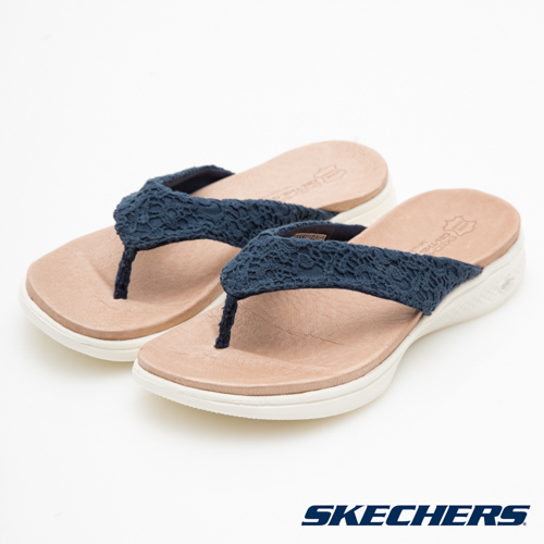 SKECHERS(女)時尚休閒系列ON THE GO LUXE拖鞋-15321NVY