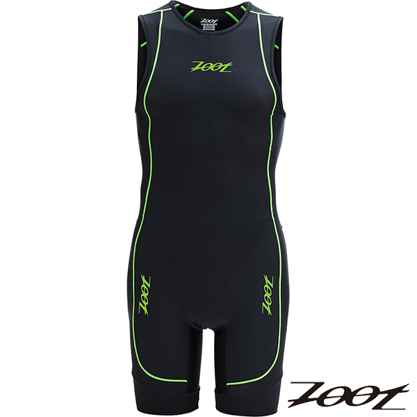 2014 ZOOT 菁英級後拉式肌能連身鐵人衣(男-黑翠綠) Z1406050