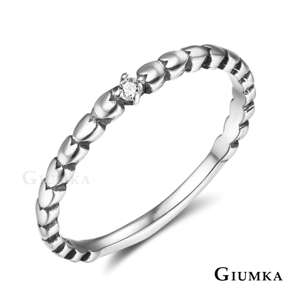 GIUMKA 925純銀戒指 迷你愛心銀戒女尾戒