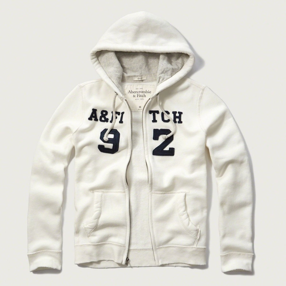 *最低價*<零碼出清> AF a&f Abercrombie & Fitch 長袖 連帽外套 白色 278