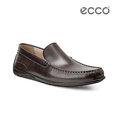 ECCO CLASSIC MOC 2.0 暖棕色莫卡辛鞋-咖啡