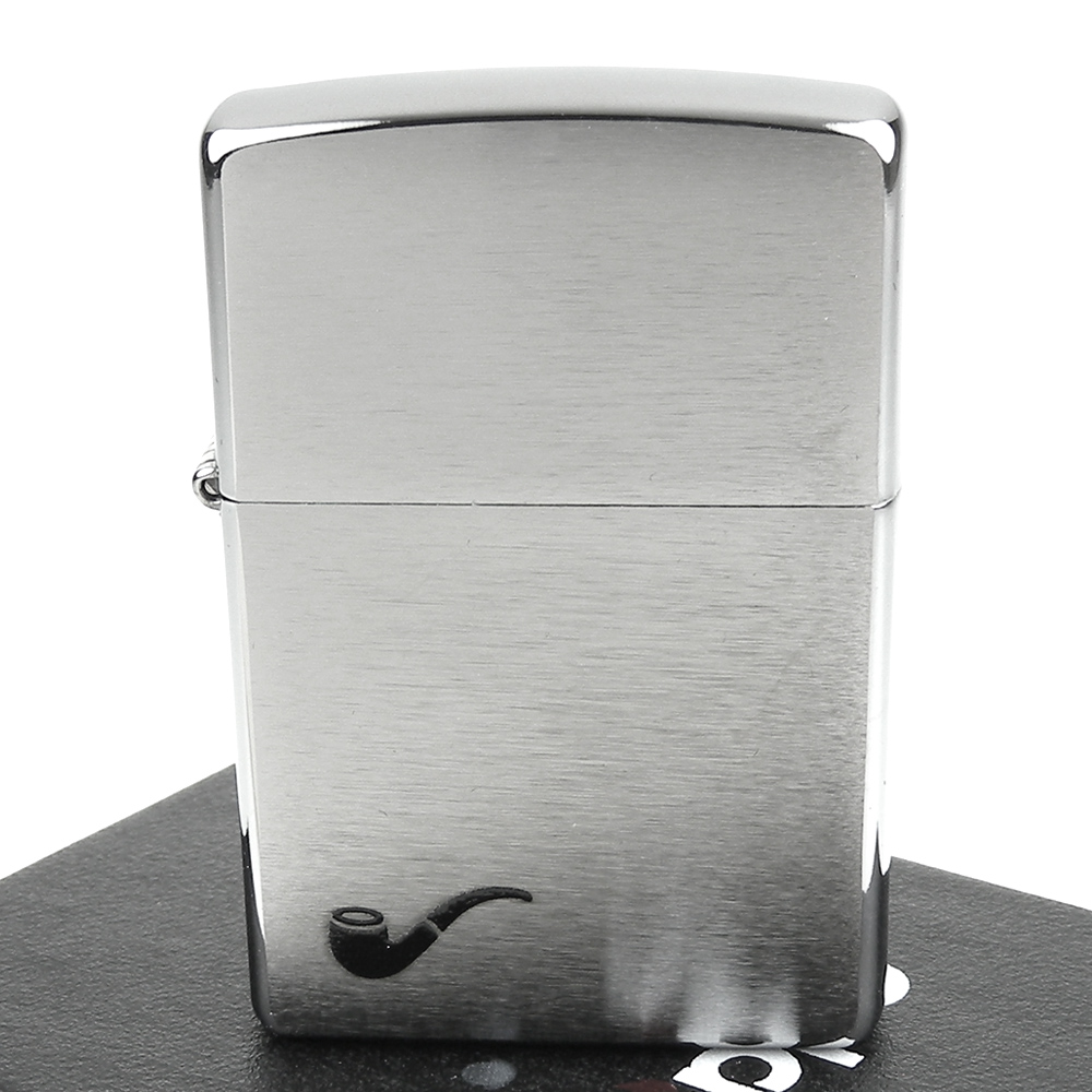 【ZIPPO】美系~Pipe Lighter~煙斗用打火機~拉絲打磨電鍍鉻款