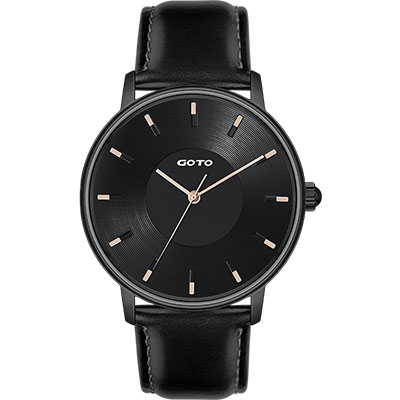 GOTO THINK簡約時尚手錶-IP黑/42mm