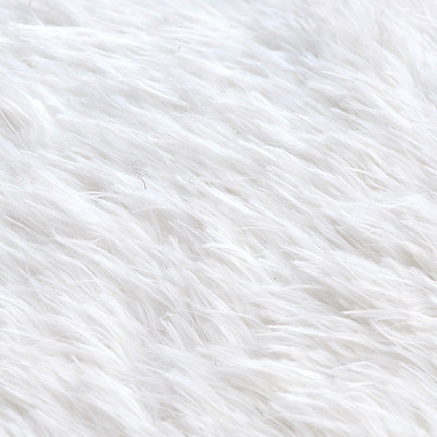 【Ambience】進口Bonnie類兔絨長毛毯(床邊/走道毯)-白色50x150cm