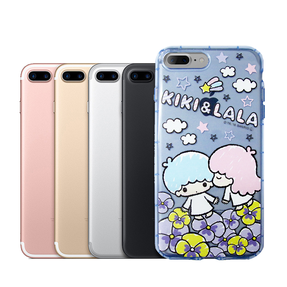 三麗鷗KiKiLaLa雙子星 iPhone 8 Plus/ 7 Plus 防震空壓殼(雙子花朵)