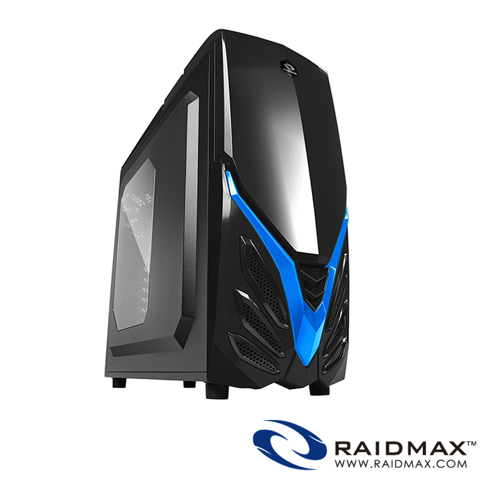 Raidmax雷德曼 泛波 II 黑藍/透明側版/電腦機殼