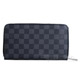 LV【N63077】經典Damier Graphite 拉鍊長夾手拿包 product thumbnail 1