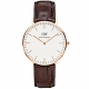 DW Daniel Wellington 深棕色鱷魚皮革錶-金框/36mm product thumbnail 1