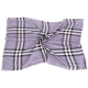 BURBERRY 格紋羊毛絲綢圍巾(紫色) product thumbnail 1