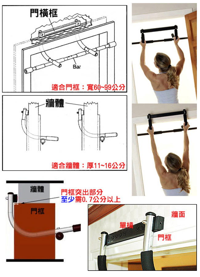 專業型多功能門框單槓-急速配