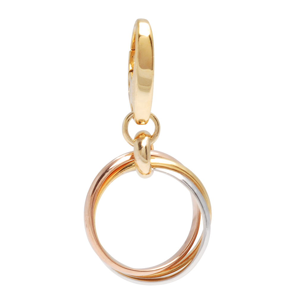 Cartier卡地亞TRINITY DE CARTIER三色金環造型墜飾(金)
