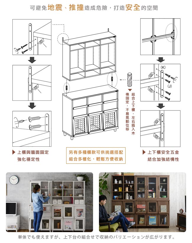 Sato NEFLAS時間旅人六門收納書櫃 W111*D39.5*H92 CM