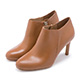 VINCE CAMUTO  時尚經典款 皮革質感中跟踝靴-棕色 product thumbnail 1