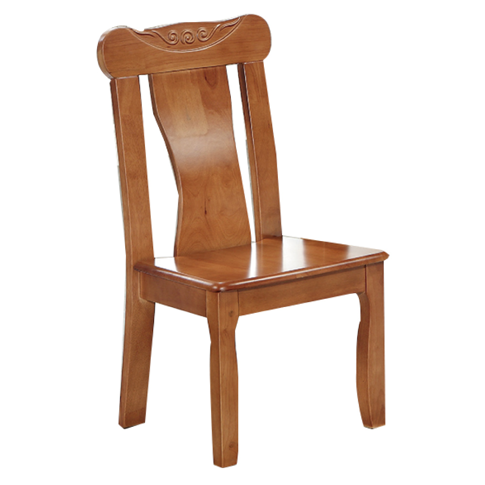 品家居 卡蜜拉橡木實木餐椅-45x41x97cm免組